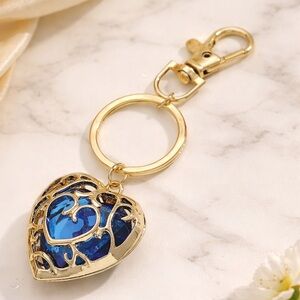 NEW Heart Keychain/Bag Charm - blue